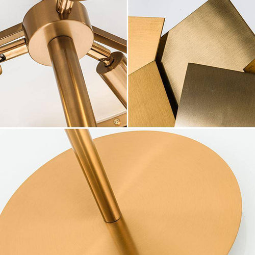 Lampadaire LED design luxe avec carrés dorés Decoration - vue 5 sur 6