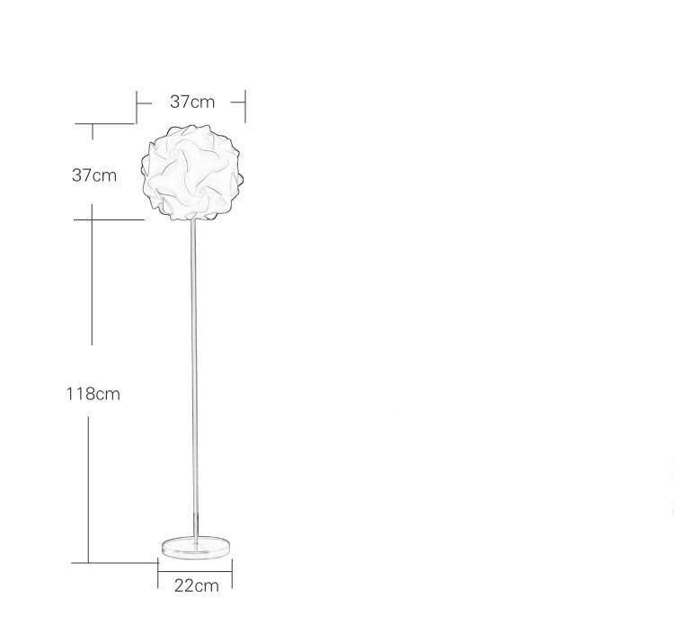 Lampadaire moderne à LED boule de fleur - vue 5 sur 5