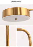 Lampe de chevet ou bureau doré arrondi Study