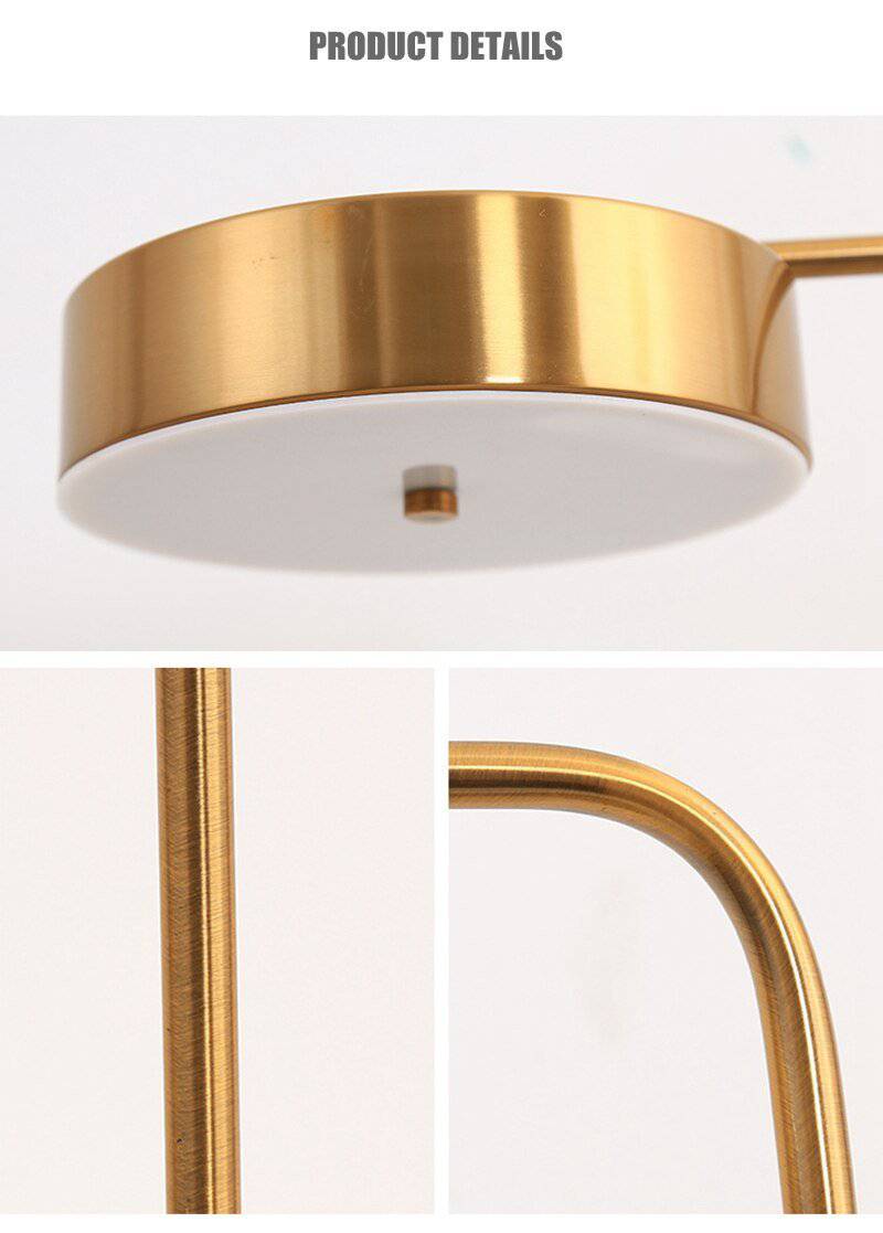 Lampe de chevet ou bureau doré arrondi Study - vue 8 sur 8