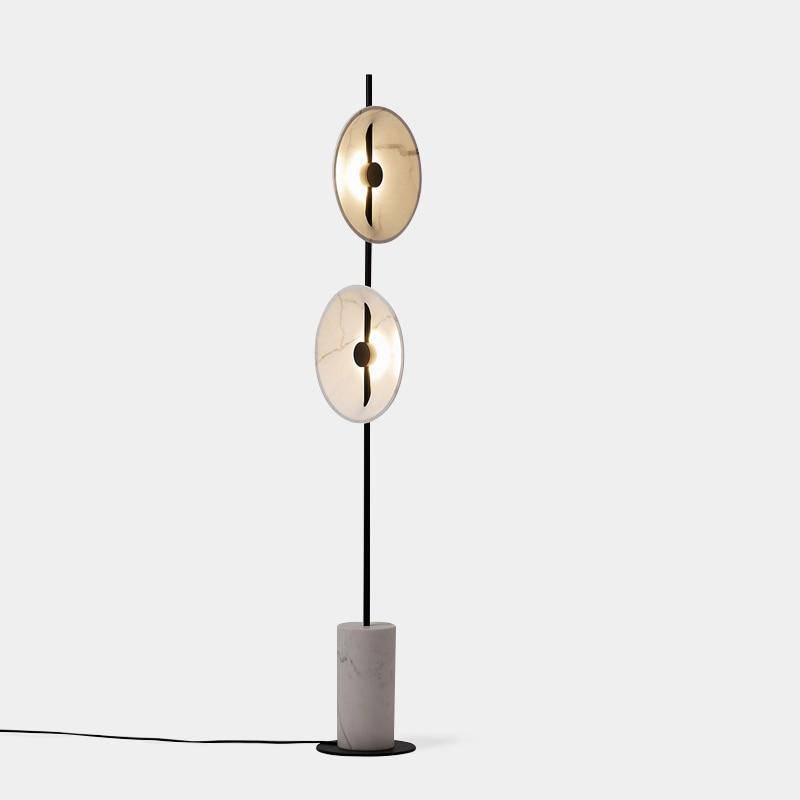 Lampadaire design à LED avec ronds et base en marbre Tripot - vue 5 sur 7