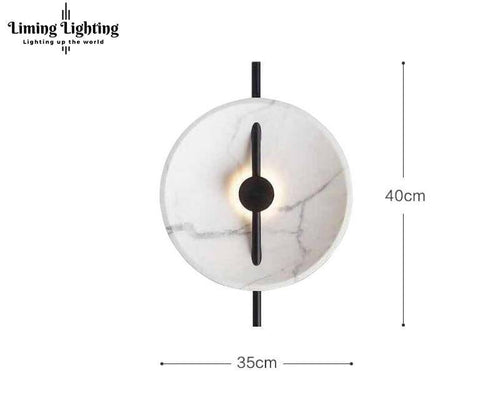 Applique murale concave en marbre à LED Tripot - vue 6 sur 6