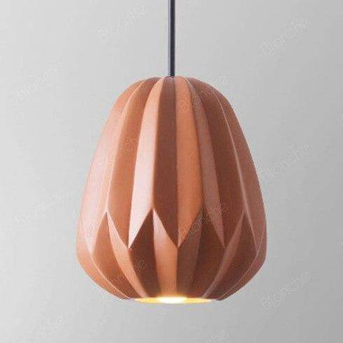 Suspension design LED en résine colorée style Hang - vue 8 sur 11