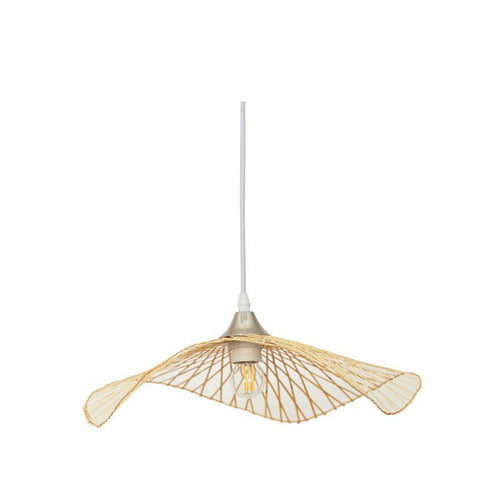Lustre design en bambou style japonais Saucer - vue 4 sur 7