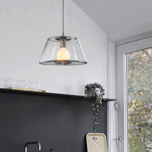 Suspension design en verre à LED triangle - vue 4 sur 7