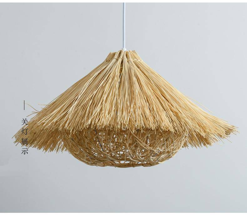 Suspension triangle en paille tissé Woven - vue 4 sur 9