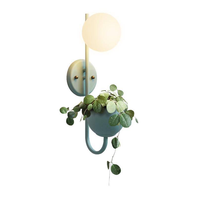 Applique murale LED design avec pot et boule en verre - vue 5 sur 5