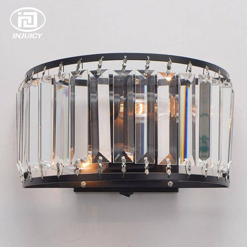 Applique LED demi-cercle en cristal Loft - vue 3 sur 8