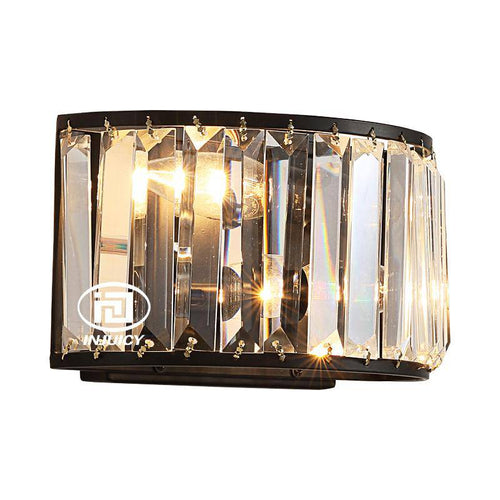 Applique LED demi-cercle en cristal Loft - vue 8 sur 8