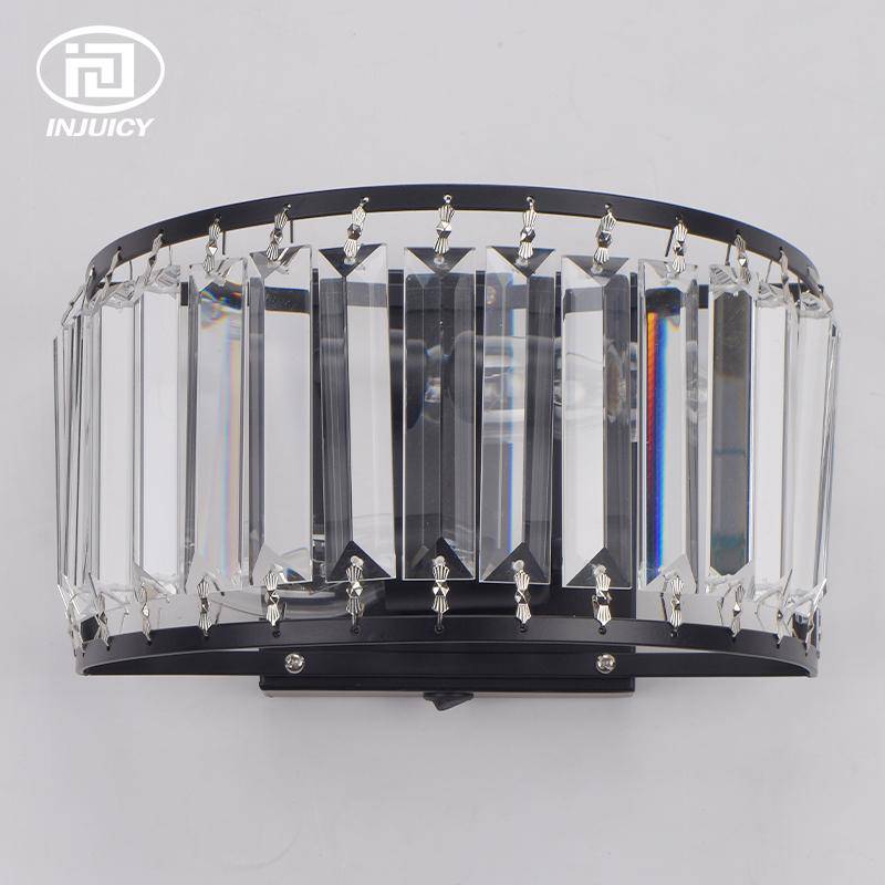 Applique LED demi-cercle en cristal Loft - vue 4 sur 8