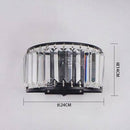 Applique LED demi-cercle en cristal Loft