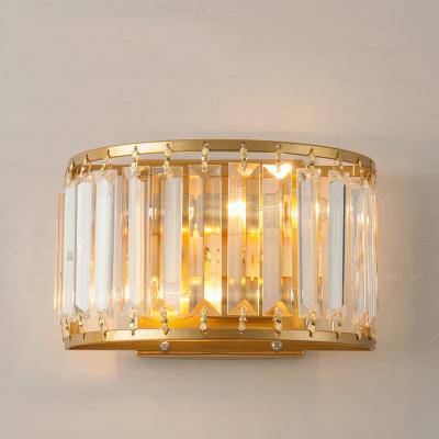 Applique LED demi-cercle en cristal Loft - vue 4 sur 8