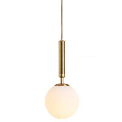 Suspension design boule en verre à LED et support cylindrique - vue 9 sur 8
