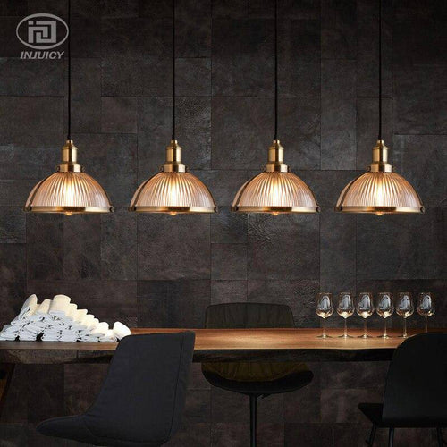Suspension chromée LED demi boule en verre Vintage - vue 3 sur 7