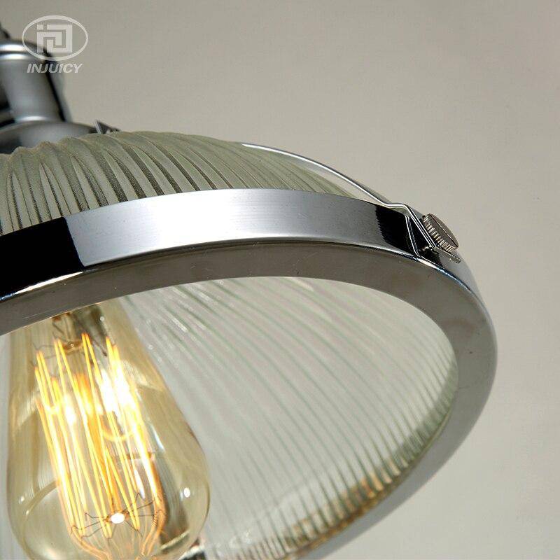 Suspension chromée LED demi boule en verre Vintage - vue 4 sur 7