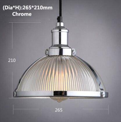 Suspension chromée LED demi boule en verre Vintage - vue 7 sur 7