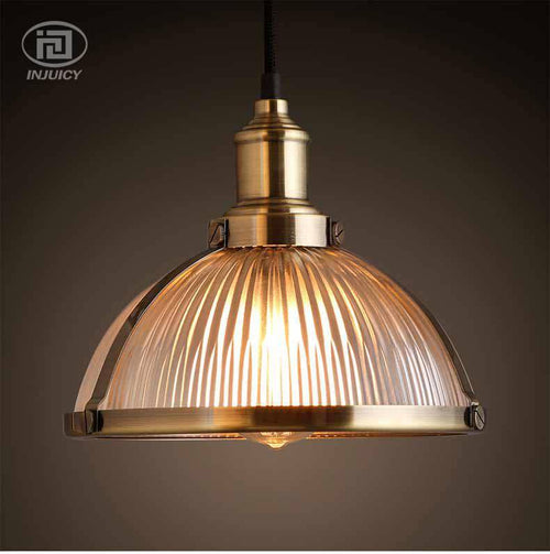 Suspension chromée LED demi boule en verre Vintage - vue 4 sur 7