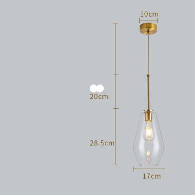 Suspension en verre fumé marron de plusieurs formes Cognac