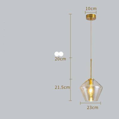 Suspension en verre fumé marron de plusieurs formes Cognac - vue 9 sur 14