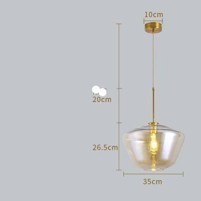 Suspension en verre fumé marron de plusieurs formes Cognac - vue 6 sur 14