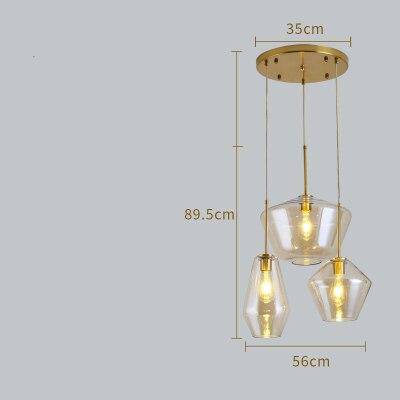 Suspension en verre fumé marron de plusieurs formes Cognac - vue 10 sur 14