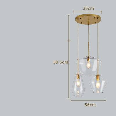 Suspension en verre fumé marron de plusieurs formes Cognac - vue 14 sur 14