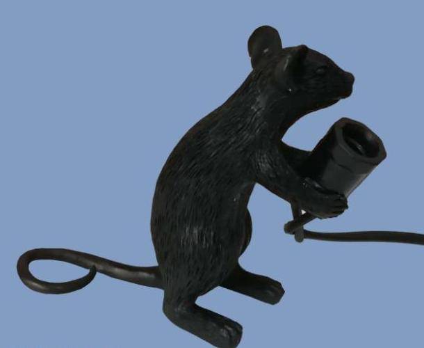 Lampe à poser en forme de souris tenant une lampe - vue 4 sur 11