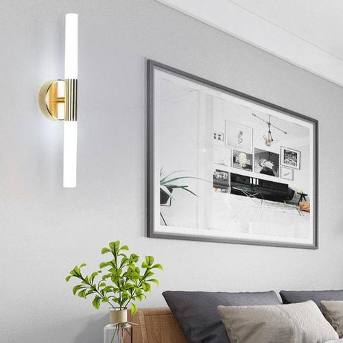 Applique murale dorée cylindrique à LED Vanity - vue 3 sur 8