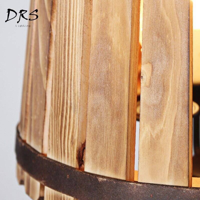 Suspension tonneau en bois antique Bucket - vue 7 sur 7
