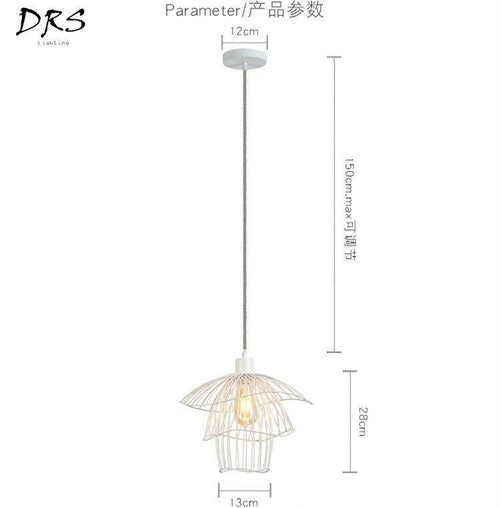 Suspension design en cage de couleur Concise - vue 6 sur 8