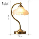 Lampe à poser doré avec abat-jour en verre Copper