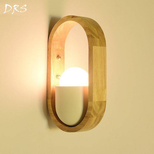Applique murale en bois arrondi avec lampe intérieur Studio - vue 3 sur 6