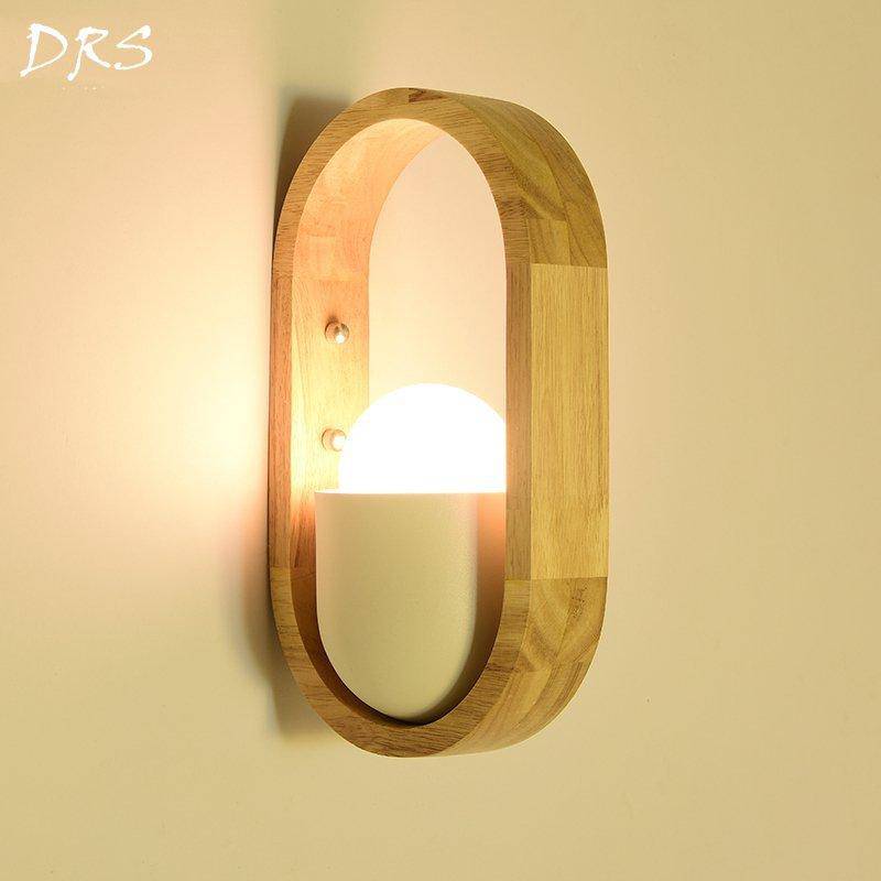 Applique murale en bois arrondi avec lampe intérieur Studio - vue 2 sur 6