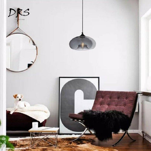 Suspension arrondies en verre de plusieurs formes scandinaves - vue 3 sur 13