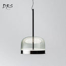 Suspension design en verre et chromée à LED Single