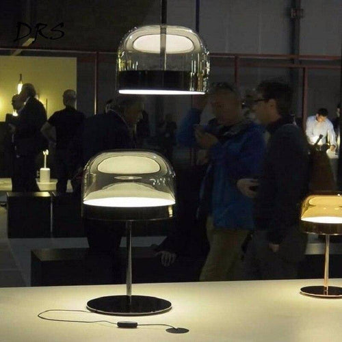 Suspension design en verre et chromée à LED Single - vue 5 sur 5