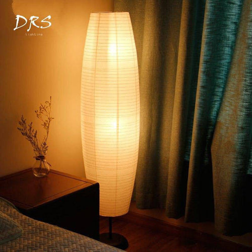 Lampadaire LED cylindre ovale en papier - vue 2 sur 3