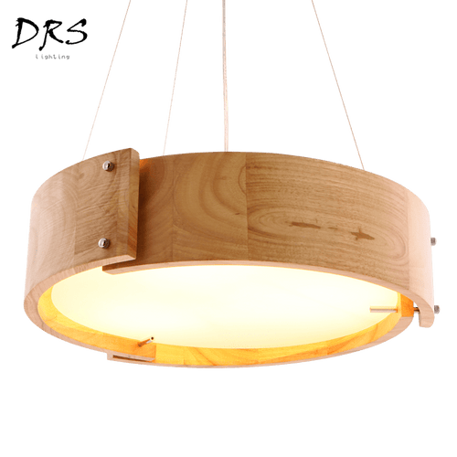 Lustre design en bois arc de cercles - vue 3 sur 4