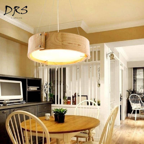 Lustre design en bois arc de cercles - vue 2 sur 4
