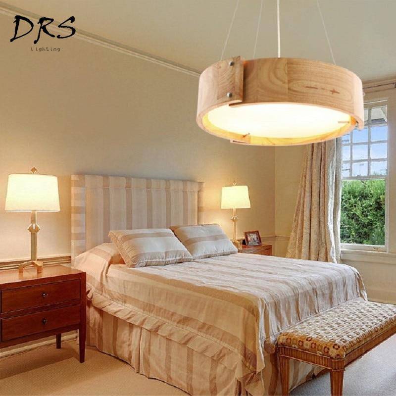 Lustre design en bois arc de cercles - vue 4 sur 4
