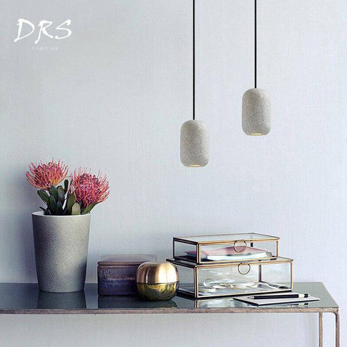 Suspension design LED en fausse pierre naturelle Loft - vue 4 sur 8