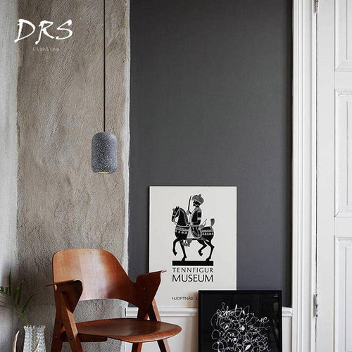 Suspension design LED en fausse pierre naturelle Loft - vue 9 sur 8