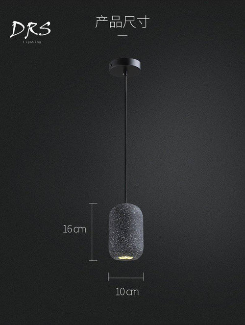 Suspension design LED en fausse pierre naturelle Loft - vue 6 sur 8