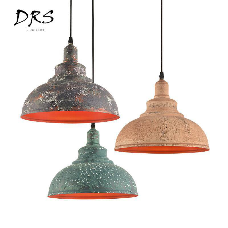 Suspension rustique style cuivre industriel vieilli - vue 8 sur 8