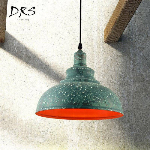 Suspension rustique style cuivre industriel vieilli - vue 7 sur 8