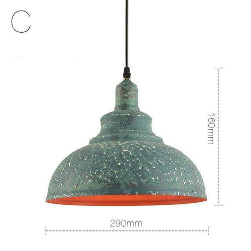 Suspension rustique style cuivre industriel vieilli - vue 8 sur 8