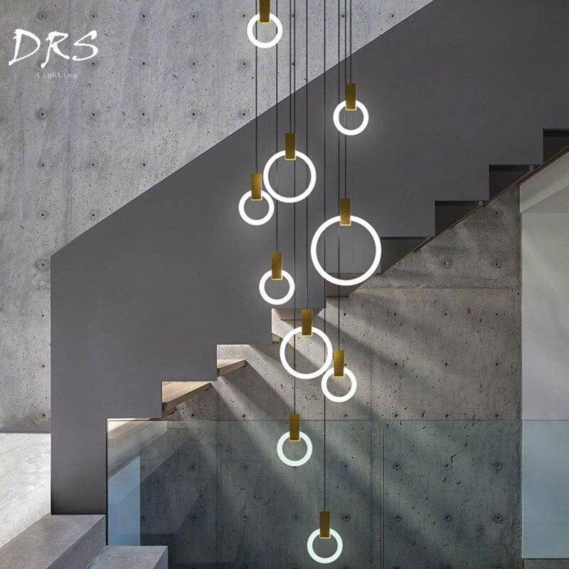 Suspension design cercle éclairé scandinave - vue 13 sur 13