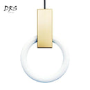 Suspension design cercle éclairé scandinave