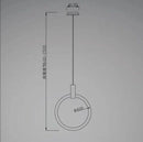 Suspension design cercle éclairé scandinave