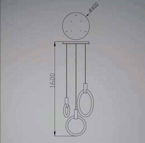 Suspension design cercle éclairé scandinave - vue 9 sur 13